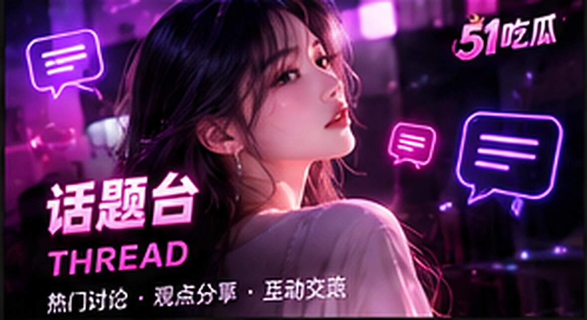话题广场原创黑紫编辑视觉